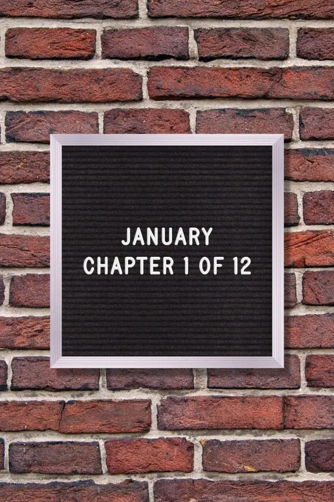 January Quote: January - Chapter 1 of 12.