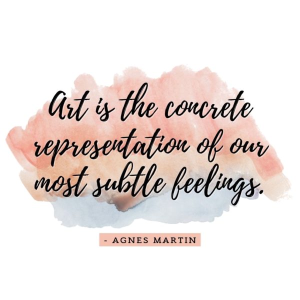 Quote about Art | Art is the concrete representation of our most subtle feelings. - Agnes Martin