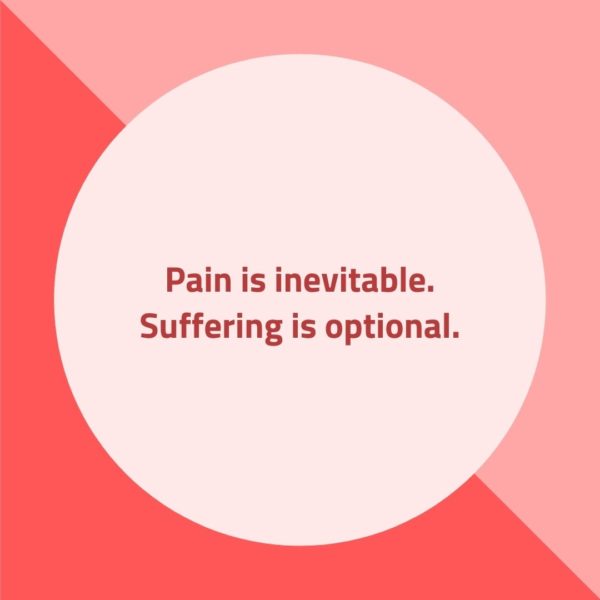 Quote about Pain | Pain is inevitable. Suffering is optional. - Buddhist proverb