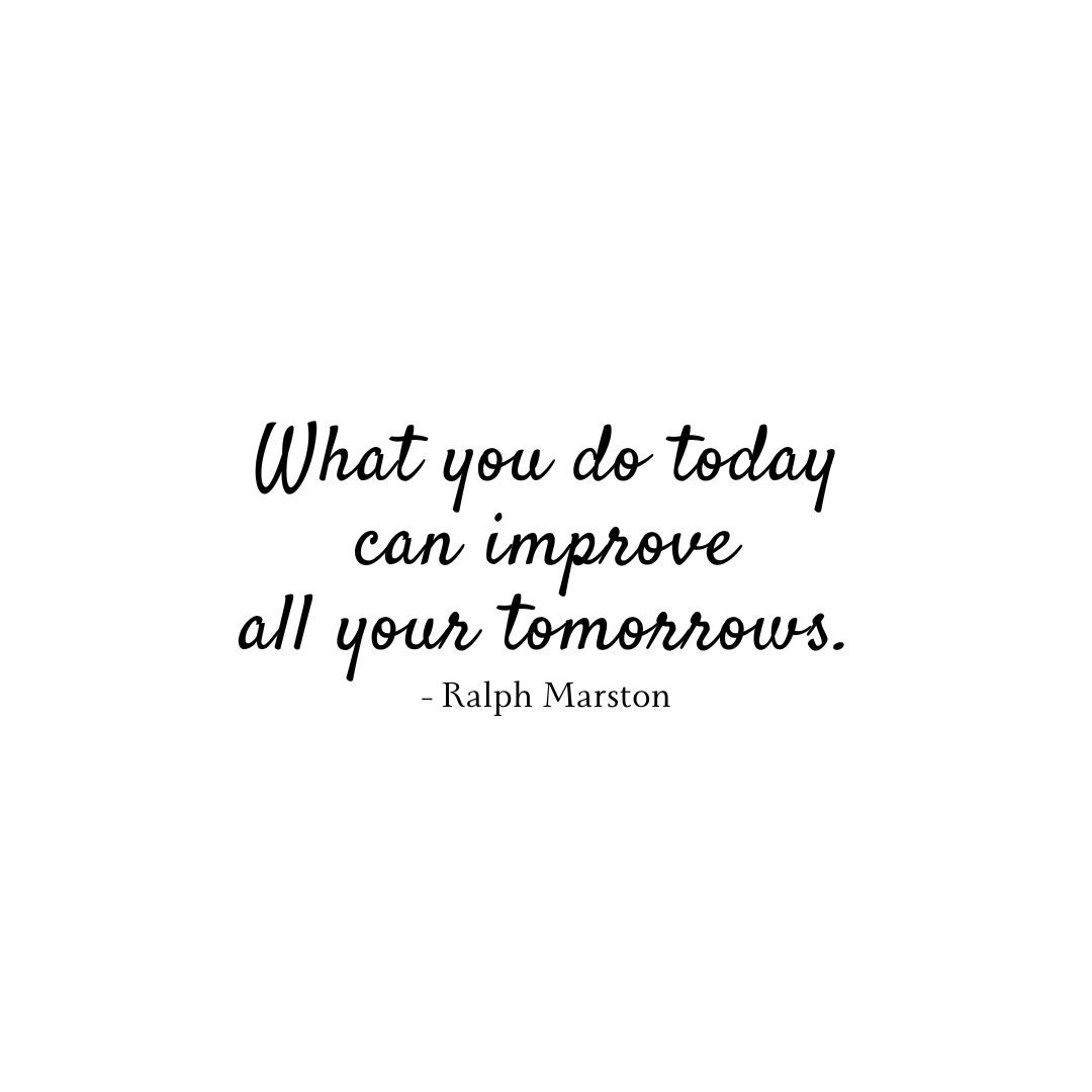 Motivational Quote | What you do today can improve all your tomorrows. – Ralph Marston