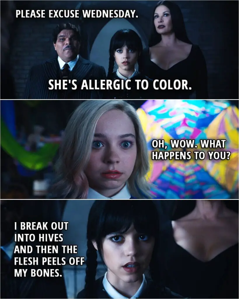 please-excuse-wednesday-she-s-allergic-to-color-scattered-quotes