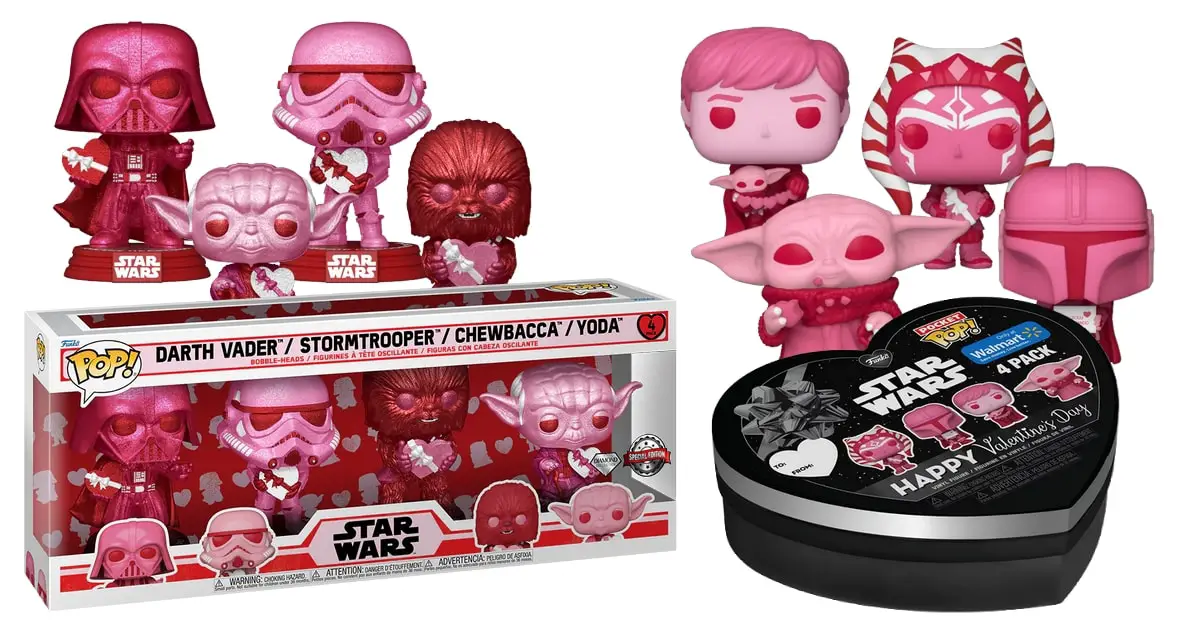 Star Wars Valentines Packs - Star Wars Funko Pop Figures Sets