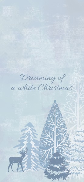 Christmas Wallpaper with Quote: "Dreaming of a white christmas."