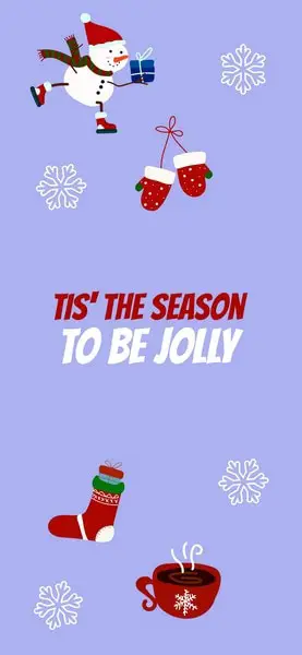 Christmas Wallpaper with Quote: "Tis' the season to be jolly."