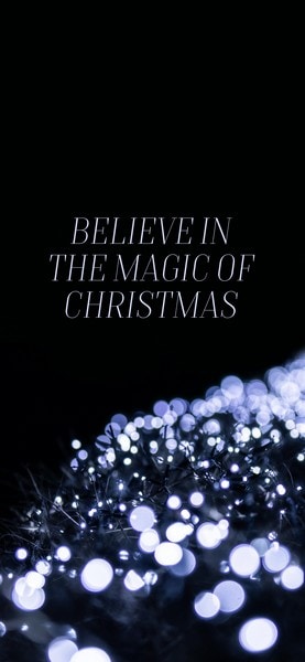 Christmas Wallpaper with Quote: "Believe in the magic of Christmas."