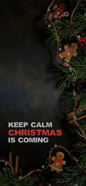 Christmas Wallpaper with Quote: "Keep calm Christmas is coming!"