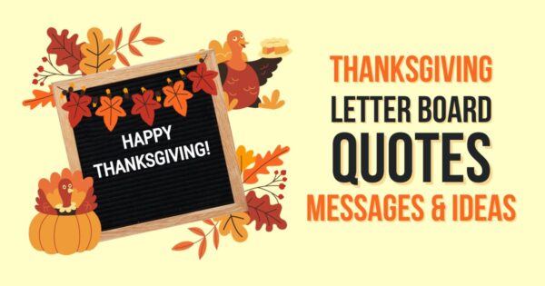 Happy Thanksgiving! Letter Board Quotes, Messages & Ideas