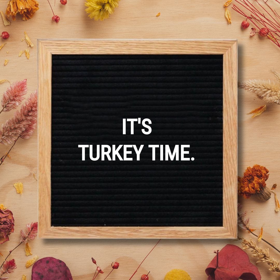 Thanksgiving Letter Board Quotes - Quote about Thanksgiving: "It's turkey time."